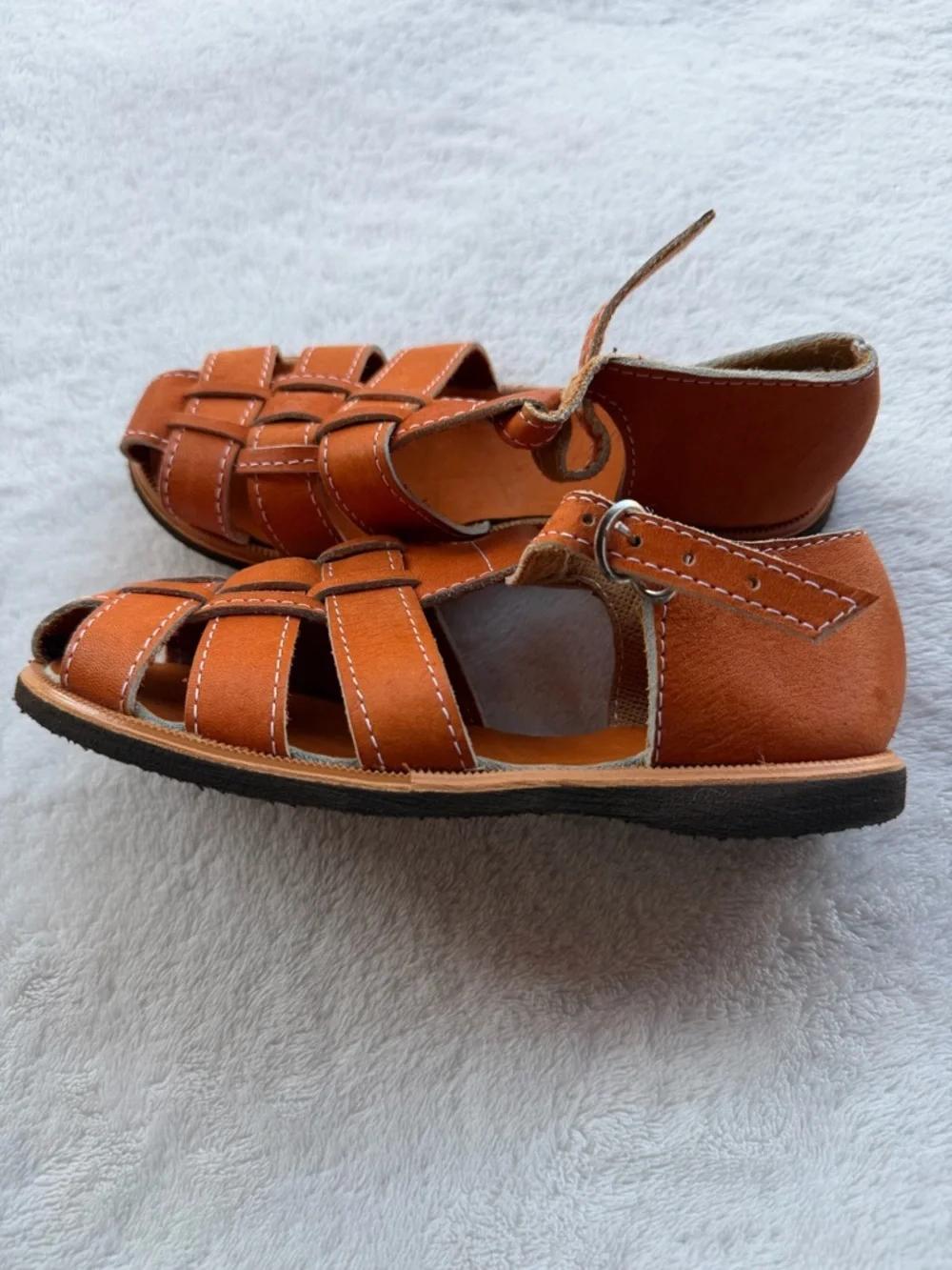 Huaraches-Unisex Sandals in Rust Orange Size 29 (US:11)